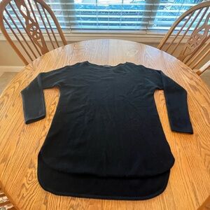 Charter Club Luxury Womens Black Cashmere Pullover Sweater Top Tunic Length M
